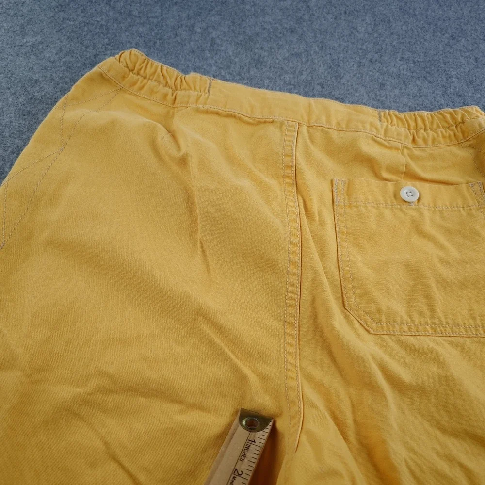 Vintage Polo Jeans Co Ralph Lauren Shorts Medium RL-67 Logo Yellow Drawstring